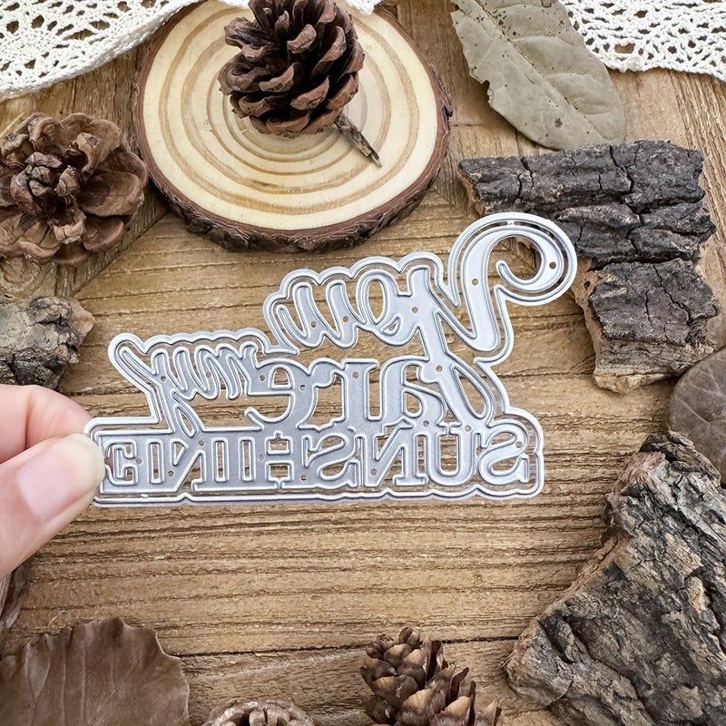 LZBRDY You are My Sunshine Wishes Words Embossing Metal Cutting Dies for Card Making and Scrapbooking, Arts Crafts Birthday Thanksgiving Christmas Craft Die Cuts Stencil - Image 3